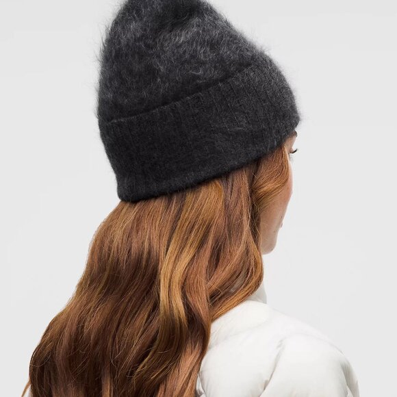 NWT Lululemon Fuzzy Cashmere Beanie Brand New, with tags tan camel 100% CASHMERE Lululemon Fuzzy Cashmere Tan Beanie | eBay main image 2